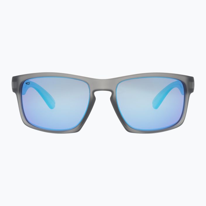 GOG Logan divat matt kristályszürke / polikromatikus fehér-kék napszemüveg E713-2P 6