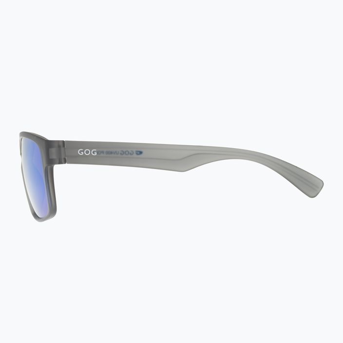 GOG Logan divat matt kristályszürke / polikromatikus fehér-kék napszemüveg E713-2P 7