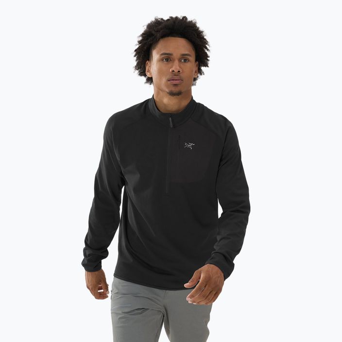 Férfi Arc'teryx Delta 1/2 Zip pulóver fekete