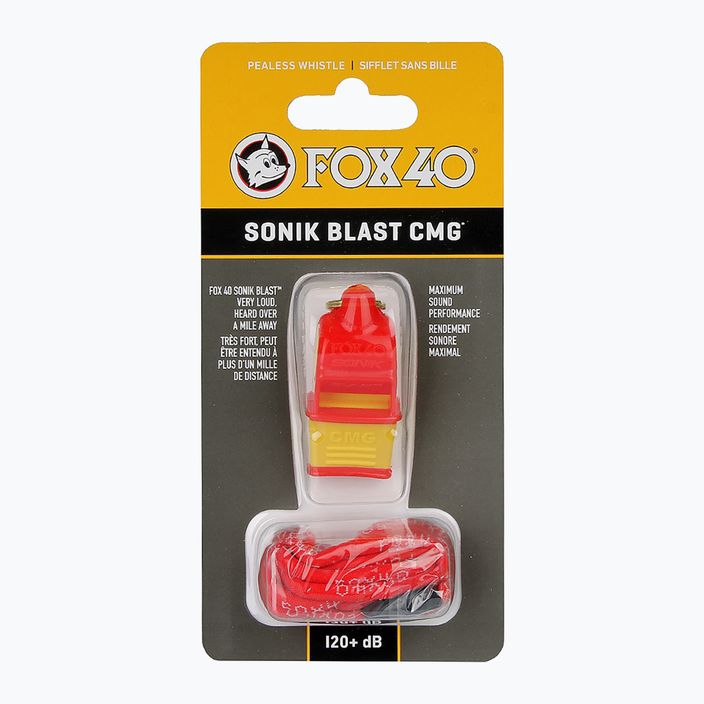Fox 40 Sonik Blast CMG red/yellow síp zsinórral 2