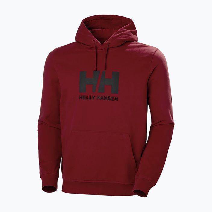 Férfi Helly Hansen HH Logo kapucnis pulóver bordó 33977_215 4