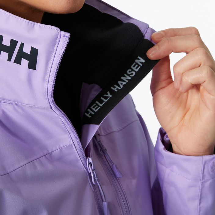 Női vitorlás dzseki Helly Hansen Crew kapucnis Midlayer kabát heather 4