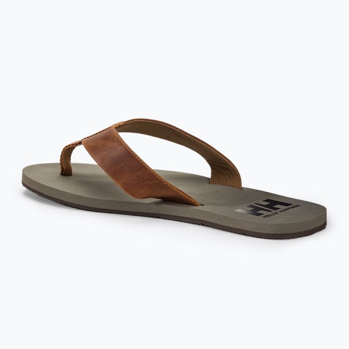 Férfi flip flopok Helly Hansen Seasand 2 Leather Sandals honey wheat 3