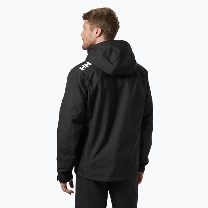 Férfi vitorlás dzseki Helly Hansen Crew Hooded Midlayer 2 fekete 2