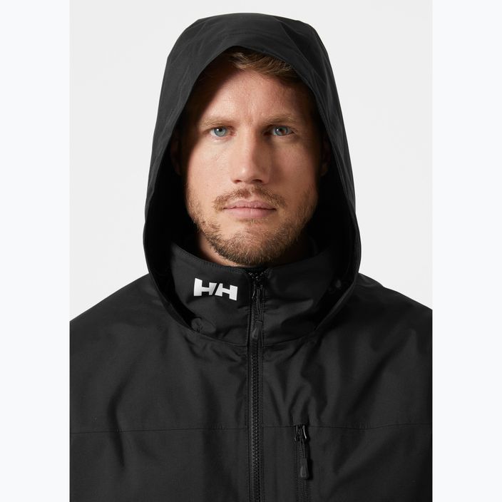 Férfi vitorlás dzseki Helly Hansen Crew Hooded Midlayer 2 fekete 3