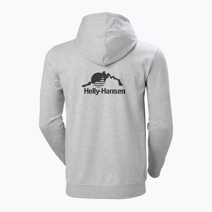 Férfi Helly Hansen Nord Graphic Pull Over Hoodie szürke melange 2 2