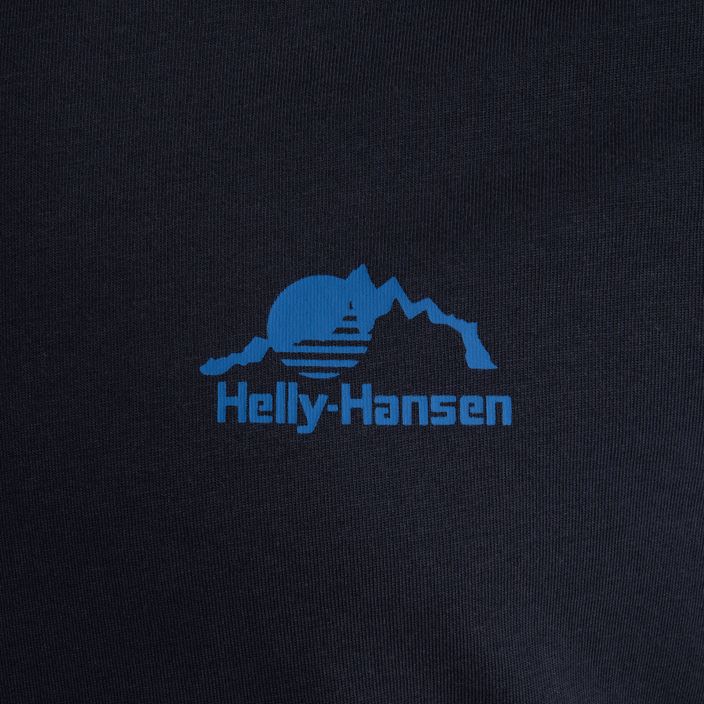 Férfi trekking hosszú ujjú Helly Hansen Nord Graphic tengerészkék 3