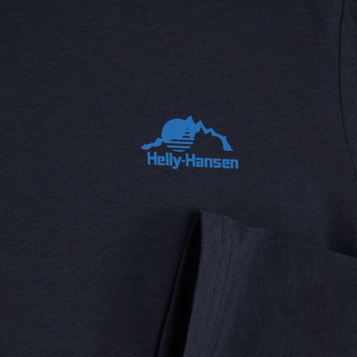 Férfi trekking hosszú ujjú Helly Hansen Nord Graphic tengerészkék 4