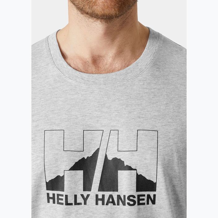 Férfi póló Helly Hansen Nord Graphic grey melang 3