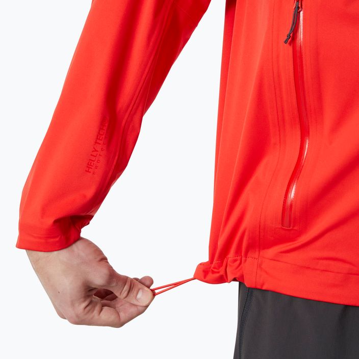 Férfi Helly Hansen Momentum 3L Stretch figyelmeztető piros esőkabát 4