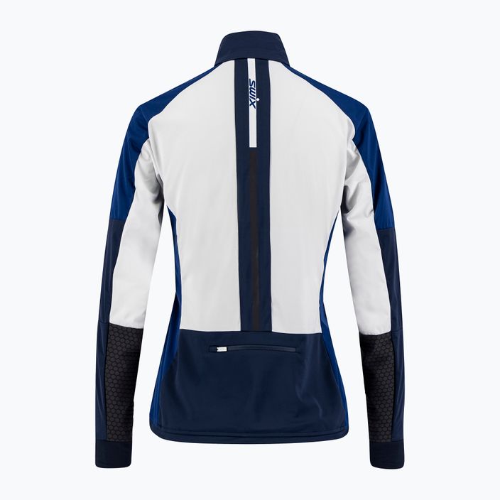 Swix Dynamic női sífutó kabát fehér és kék színben 8