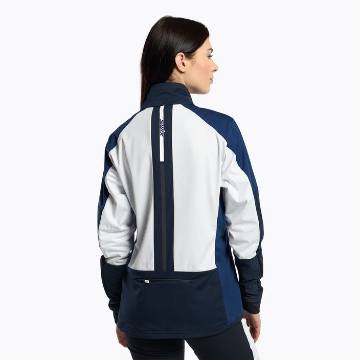Swix Dynamic női sífutó kabát fehér és kék színben 3