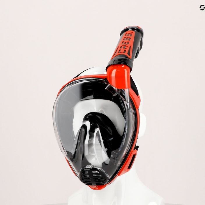 Cressi Duke Dry Full Face snorkel maszk fekete/piros XDT005058 5