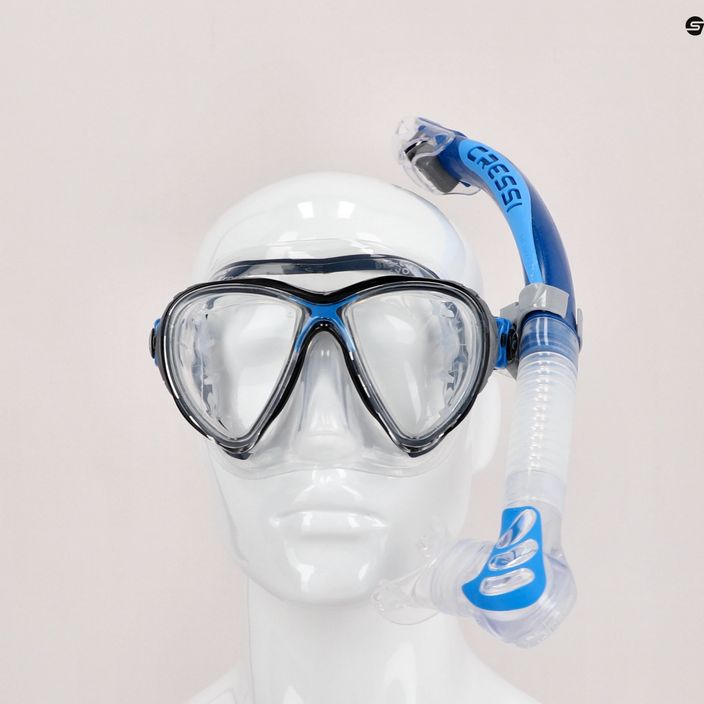 Cressi Big Eyes Evolution búvárszett + Alpha Ultra Dry maszk + snorkel kék DS337020 3