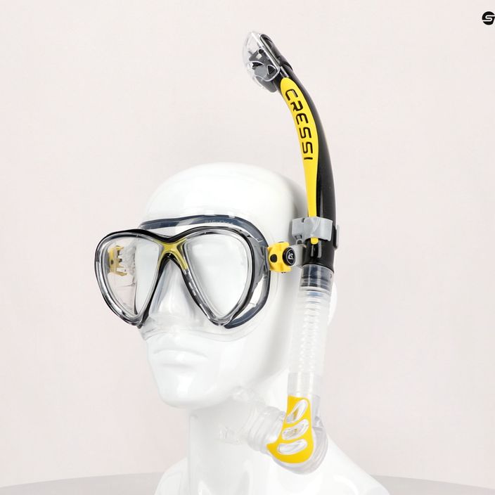 Cressi Big Eyes Evolution búvárszett + Alpha Ultra Dry maszk + snorkel sárga DS337010 6