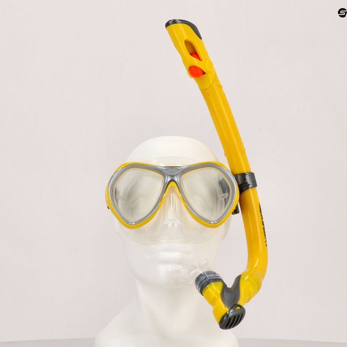 AQUA-SPEED Aura + Evo maszk + snorkel baby szett sárga 605 8