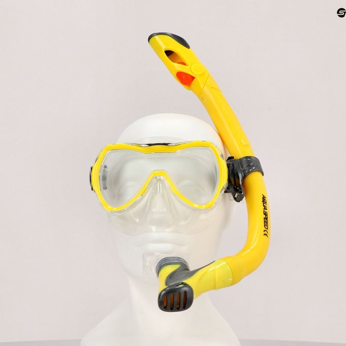 AQUA-SPEED gyermek búvárszett Enzo + Evo maszk + snorkel sárga 604 8