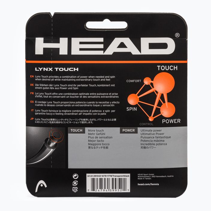 HEAD Lynx Touch Tenisz húr fekete 281042 2