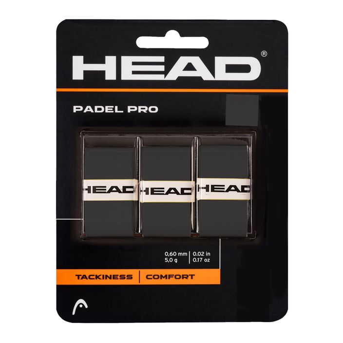 HEAD Padel Pro ütőburkolatok 3 db szürke 2