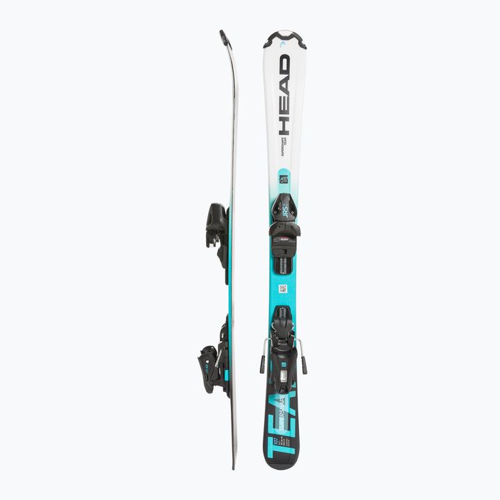 Gyermek Downhill síléc HEAD Supershape Team Easy JRS + Jrs 4.5 fehér/kék 2