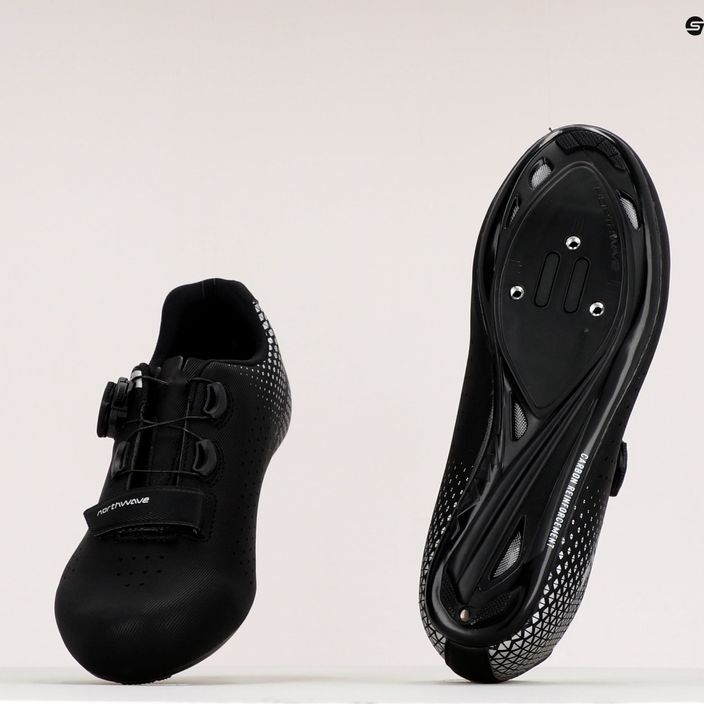 Férfi kerékpáros cipő Northwave Core Plus 2 Széles fekete/szürke 80211014 10