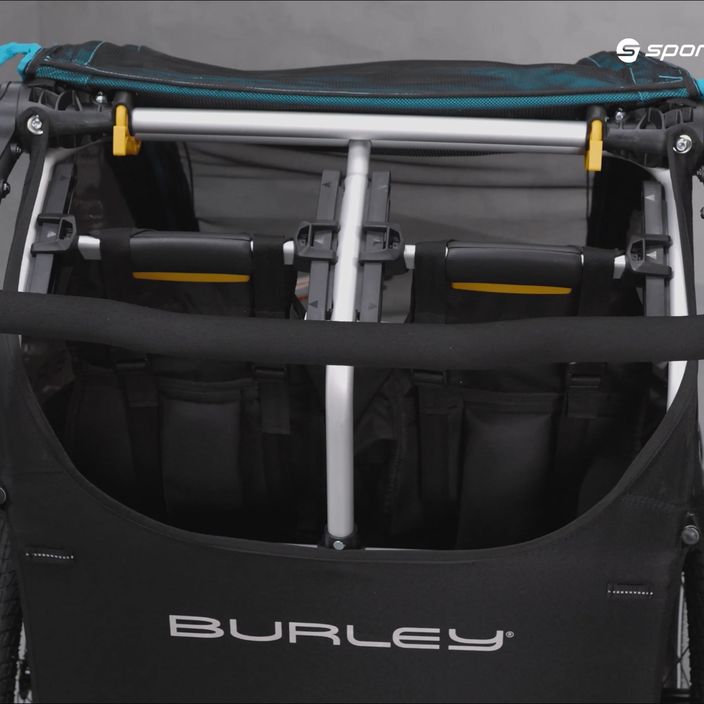 Burley D'Lite X Dupla kerékpár utánfutó fekete BU-938101 19