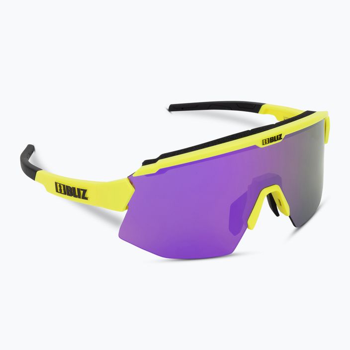 Bliz Breeze S3+S1 matt neon sárga/barna lila multi/rózsaszín kerékpáros védőszemüveg 2
