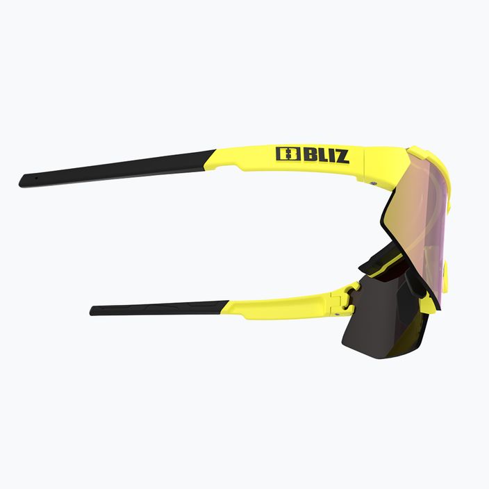 Bliz Breeze S3+S1 matt neon sárga/barna lila multi/rózsaszín kerékpáros védőszemüveg 6