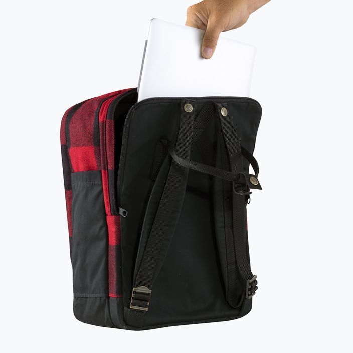 Fjällräven Kanken Re-Wool laptop hátizsák 15" piros/fekete 5