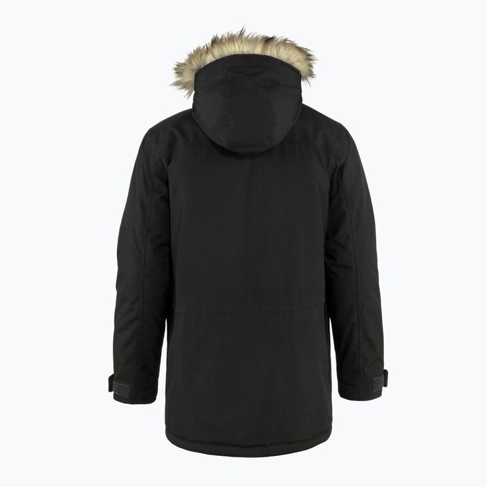 Férfi Fjällräven Nuuk Parka pehelypaplan kabát fekete F86668 14