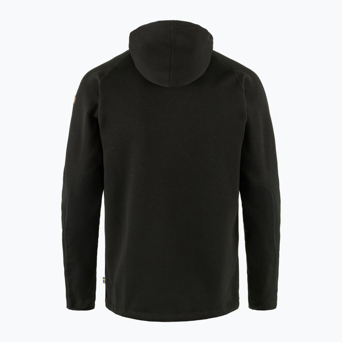 Férfi Fjällräven Övik Fleece Hoodie fekete 2