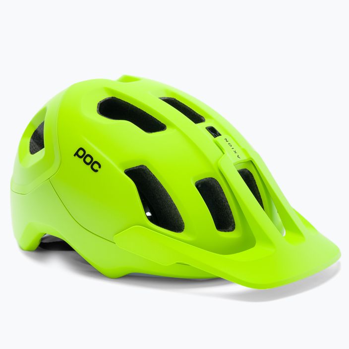 Kerékpáros sisak POC Axion SPIN fluorescent yellow/green matt