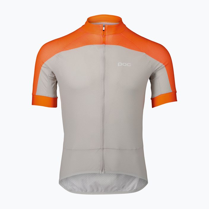 Férfi kerékpáros mez POC Essential Road Logo zink orange/granite grey