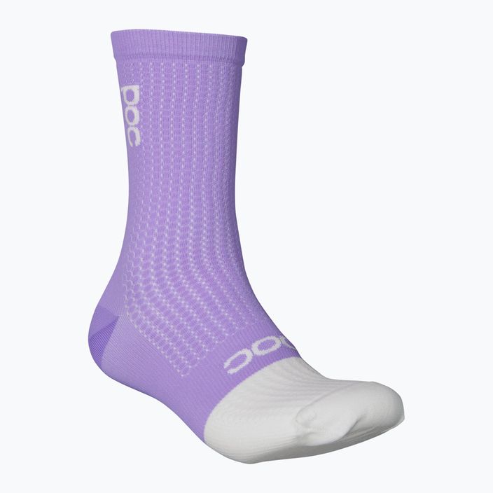 Kerékpáros zokni POC Flair Mid purple amethyst/hydrogen white