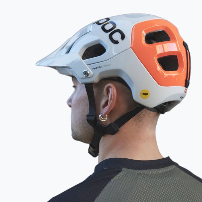 Kerékpáros sisak POC Tectal Race MIPS NFC hydrogen white/fluorescent orange avip 9