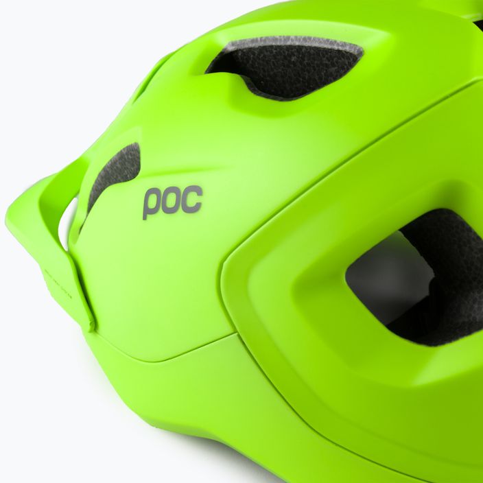 Kerékpáros sisak POC Axion fluorescent yellow/green matt 7