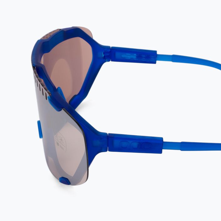 Kerékpáros szemüveg POC Devour opal blue translucent/clarity trail silver 5