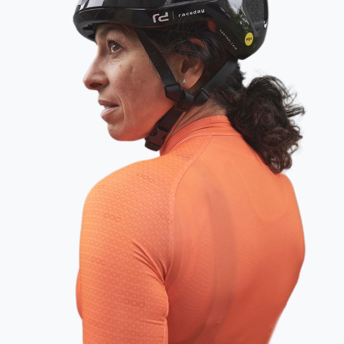 Női kerékpáros mez POC Essential Road zink orange 3