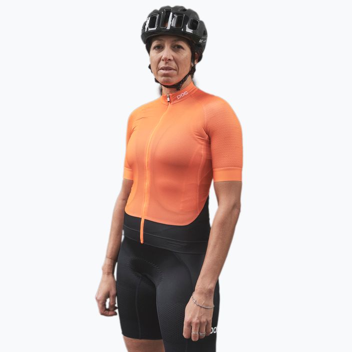 Női kerékpáros mez POC Essential Road zink orange 5