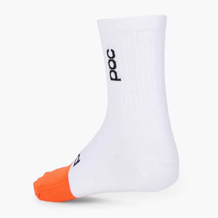 Kerékpáros zokni POC Flair Mid hydrogen white/zink orange 2