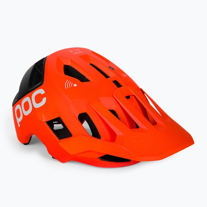 Kerékpáros sisak POC Kortal Race MIPS fluorescent orange/uranium/black matt