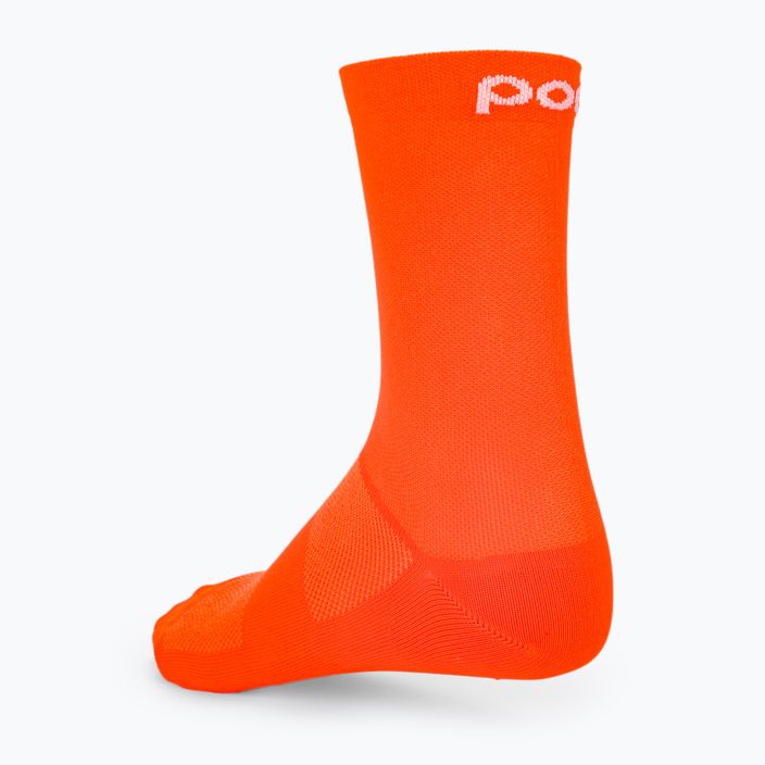 Kerékpáros zokni POC Fluo Mid fluorescent orange 2