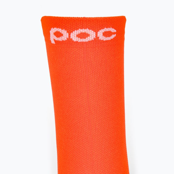 Kerékpáros zokni POC Fluo Mid fluorescent orange 3