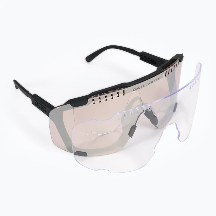 Kerékpáros szemüveg POC Devour uranium black/clarity trail silver 6
