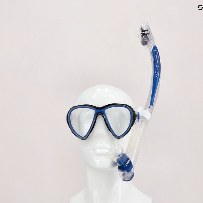 Cressi snorkel szett Quantum maszk + Itaca Ultra Dry snorkel átlátszó kék DM400020 5