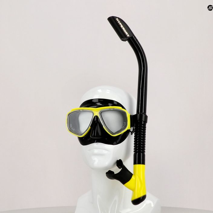TUSA maszk + snorkel szett fekete/sárga UC-7519P 3