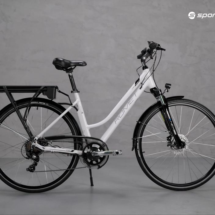 Női elektromos kerékpár Romet Gazela RM 1 fehér és fekete R22B-ELE-28-20-P-672 17