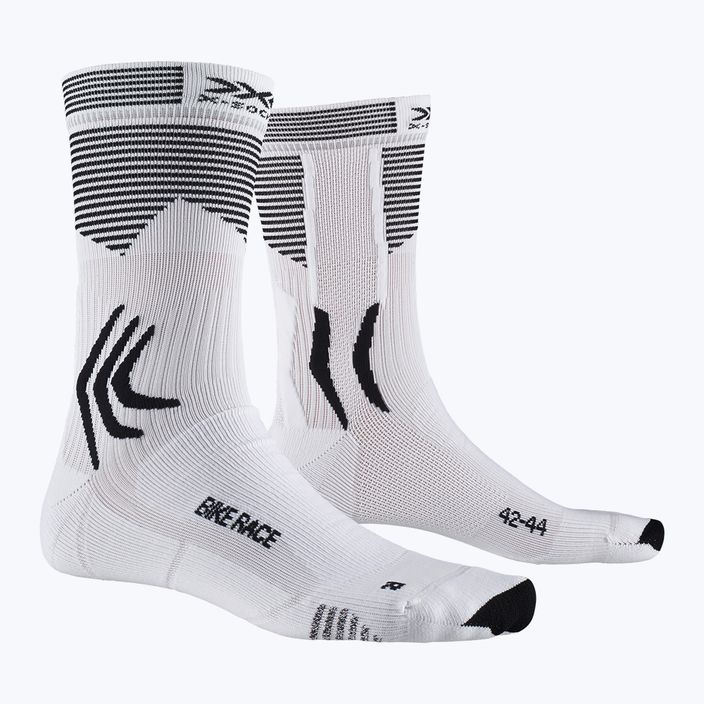 X-Socks Bike Race fehér/fekete BS05S19U-W003 kerékpáros zokni 5