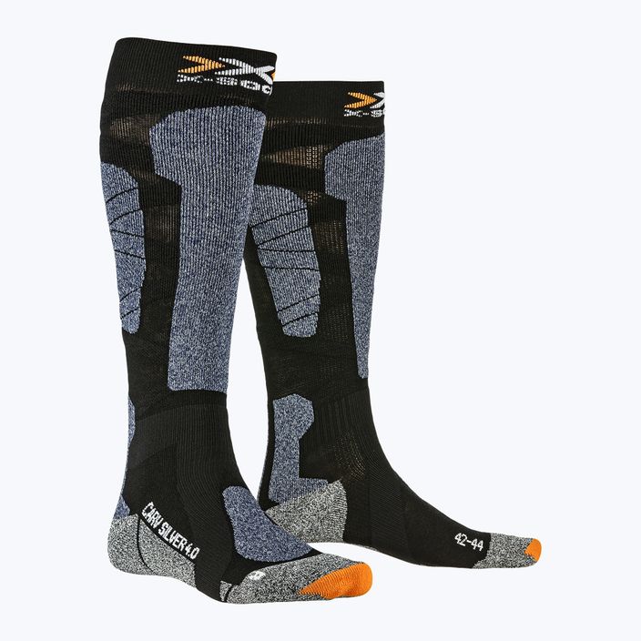 X-Socks Carve Silver 4.0 fekete-szürke sí zokni XSSS47W19U 4