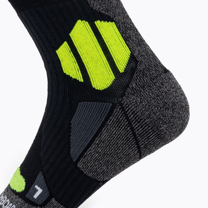 Snowboard zokni X-Socks Snowboard 4.0 fekete/szürke/fitonsárga 3